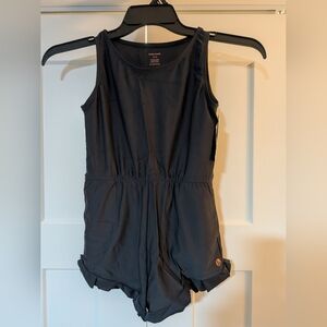 Honey Mark Girls Swim Romper Grey/Blue - Ginger Style Ruffles 11/12 NWOT